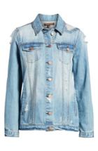 Women's Dear John Denim Distressed Denim Boyfriend Jacket - Blue