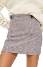 Women's Topshop Frill Edge Heritage Check Skirt Us (fits Like 0) - Red