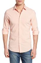 Men's Mizzen+main Charles Microcheck Performance Sport Shirt - Coral