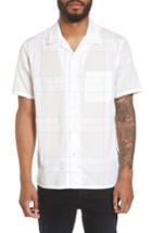 Men's Theory Havana Pincheck Slim Fit Sport Shirt - White