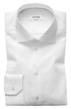 Men's Eton Contemporary Fit Herringbone Dress Shirt - White