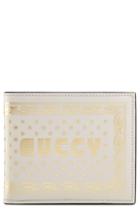 Men's Gucci Guccy Print Leather Wallet -