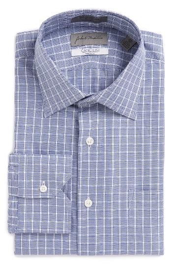 Men's John W. Nordstrom Traditional Fit Check Dress Shirt 32 - Blue