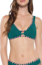 Women's Becca Camille Reversible Bikini Top - Green