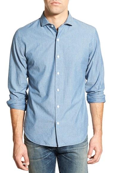 Men's Bonobos Slim Fit Chambray Sport Shirt