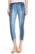 Women's Evidnt Patchwork Crop Skinny Jeans - Blue