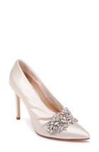 Women's Badgley Mischka Vanilla Crystal Embellished Pump .5 M - Ivory