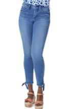 Women's Nydj Ami Tie Hem Ankle Skinny Jeans - Grey