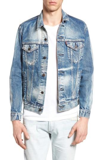 Men's Levi's Denim Trucker Jacket, Size - Blue