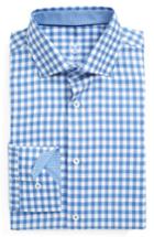 Men's Bugatchi Trim Fit Check Dress Shirt .5 - - Blue