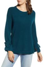 Women's Halogen Tie Sleeve Wool Blend Sweater