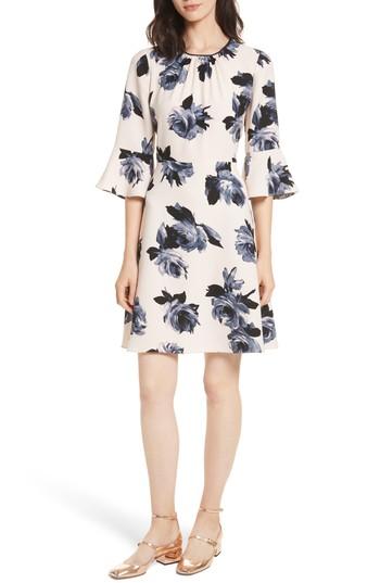 Women's Kate Spade New York Night Rose Ruffle Sleeve Dress