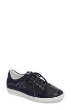 Women's Mephisto Hilda Perforated Sneaker .5 M - Blue