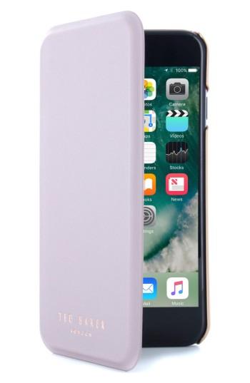 Ted Baker London Shannon Iphone 6/6s/7/8 & 6/6s/7/8 Mirror Folio Case - Purple