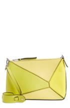 Loewe Mini Puzzle Calfskin Leather Crossbody Bag - Yellow