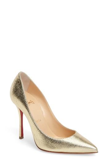 Women's Christian Louboutin Decoltish Pump Us / 37eu - Metallic
