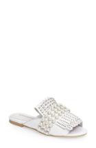 Women's Jeffrey Campbell Talley Embellished Loafer Mule .5 M - White