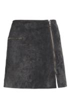Women's Blanknyc A-line Suede Miniskirt - Grey