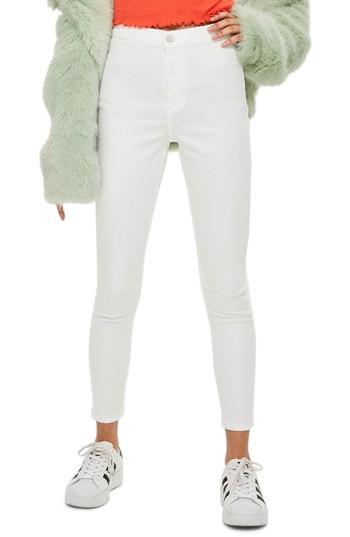 Women's Topshop Moto Joni Jeans W X 30l (fits Like 24w) - White