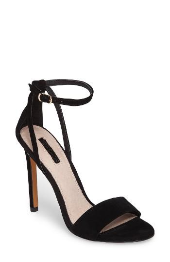 Women's Topshop Raphael New Genuine Calf Hair Sandal .5us / 36eu - Black