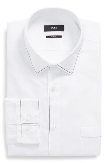 Men's Boss Jose Slim Fit Solid Dress Shirt .5 - White