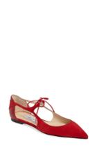 Women's Jimmy Choo Vanessa Lace-up Flat Us / 36eu - Red