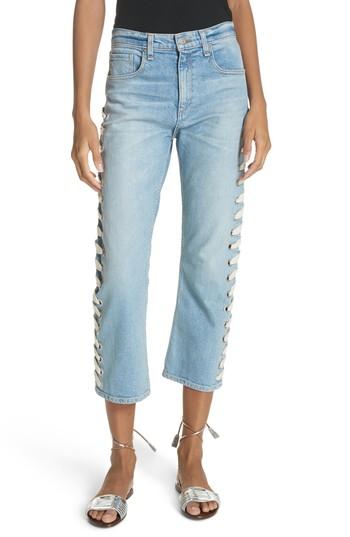 Women's Veronica Beard Ines Girlfriend Crop Jeans - Blue