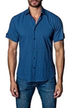 Men's Jared Lang Check Sport Shirt, Size - Blue