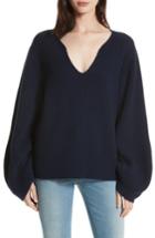 Women's Brochu Walker Anneka Wool & Cashmere Puff Sleeve Sweater - Blue