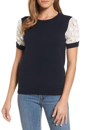 Women's Draper James Fleurette Sleeve Sweater - Blue