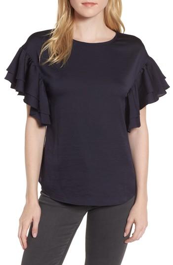 Women's Chelsea28 Ruffle Sleeve Top, Size - Blue