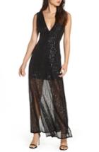 Women's Bb Dakota Sequin Mesh Gown - Black