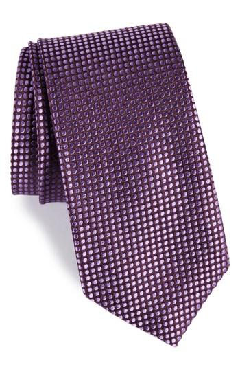 Men's Nordstrom Men's Shop Charlie Dots Silk Tie, Size - Purple