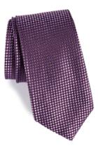 Men's Nordstrom Men's Shop Charlie Dots Silk Tie, Size - Purple