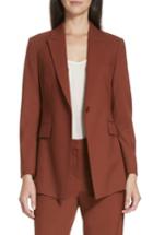 Women's Theory Etienette B Good Wool Suit Jacket - Burgundy