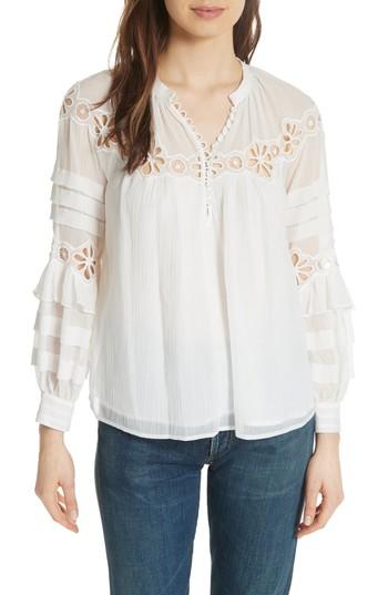 Women's Rebecca Taylor Pinwheel Eyelet Top - White