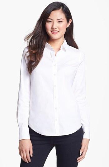 Halogen Stretch Poplin Shirt (regular & Petite) White