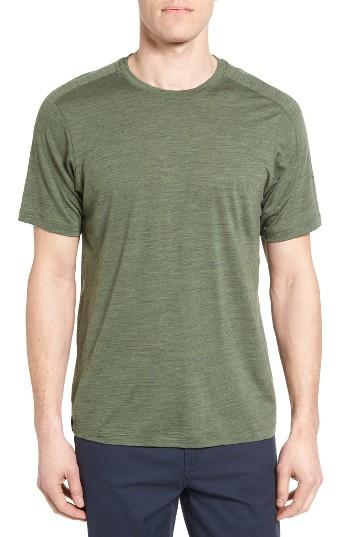 Men's Ibex Regular Fit Overdyed Merino Wool T-shirt - Green