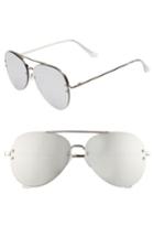 Women's Bp. 60mm Oversize Mirrored Aviator Sunglasses - Gold/ Silver