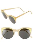 Women's Super By Retrosuperfuture 'lucia Surface' 52mm Cat Eye Sunglasses - Lime/ Grey
