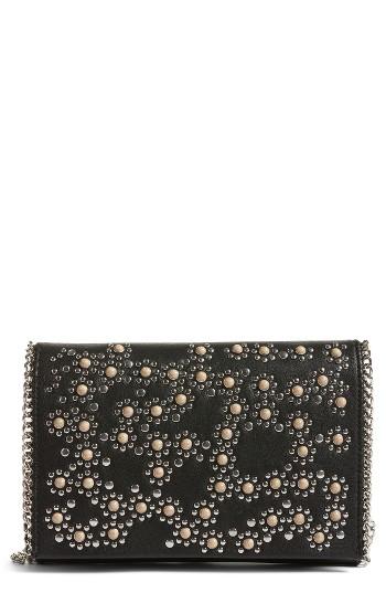 Chelsea28 Embellished Faux Leather Convertible Clutch -