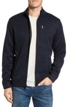 Men's Tailor Vintage Sweater Knit Fleece Zip Front Jacket, Size - Blue