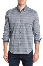 Men's Robert Graham Banyan Tailored Fit Print Sport Shirt - Black
