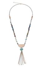 Women's Nakamol Design Amazonite Chain Tassel Necklace