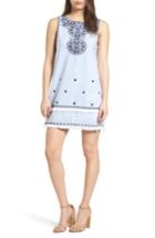 Women's Vineyard Vines Embroidered Stripe Shift Dress - Blue