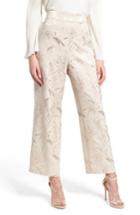 Women's Leith High Waist Jacquard Pants, Size - Beige