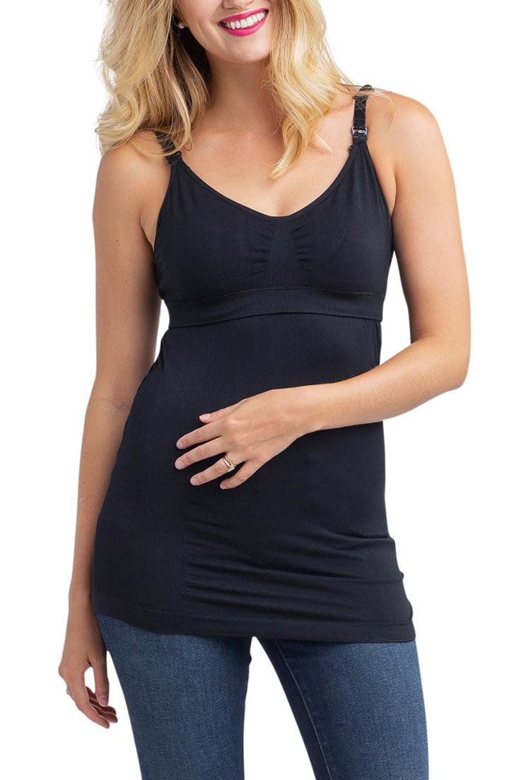 Women's Nom Maternity Nursing/pumping Seamless Camisole /x-large - Black