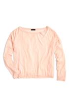 Women's J.crew Long Sleeve Tencel Tee, Size - Pink