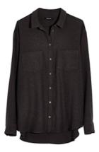 Women's Madewell Flannel Sunday Shirt, Size - Grey
