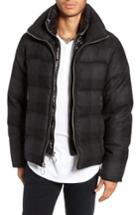 Men's The Very Warm Plaid Wool Bib Puffer Jacket
